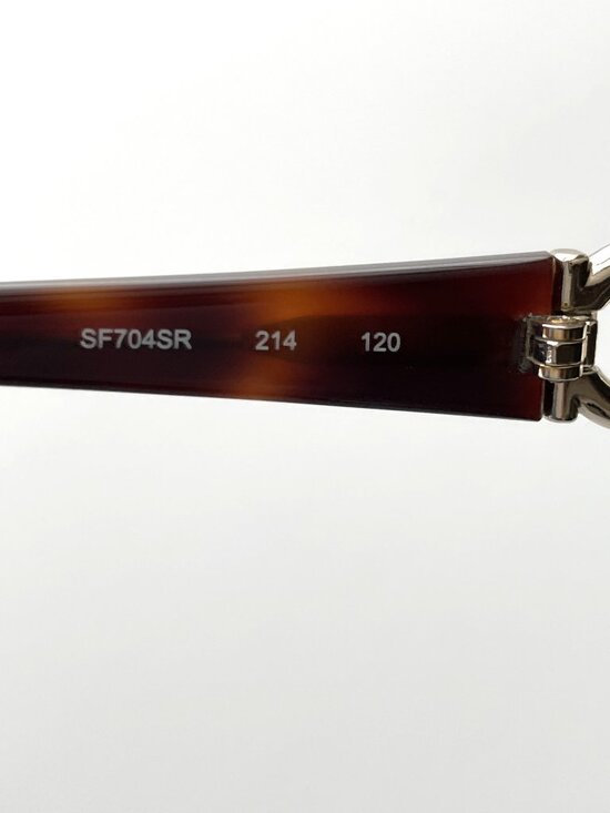 Salvatore Ferragamo SF704SR Brown Tortoise Oversized Sunglasses Gold & Crystals
